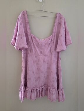 Pink Embroidered Dress